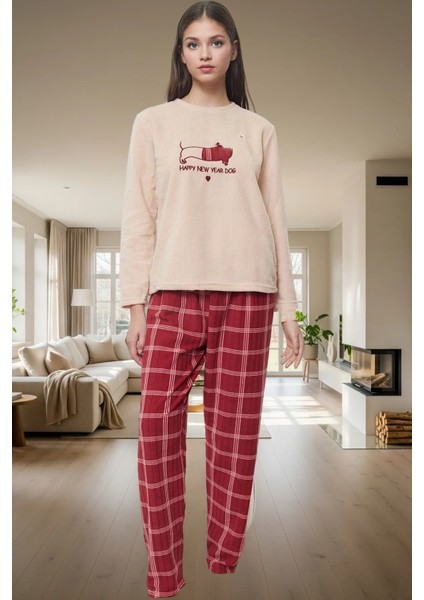 Yumuşak Polar Kumaşlı Ekose Pijama Takımı Kışlık Konfor Özel Tasarım Özenle Seçilmiş fiyatları