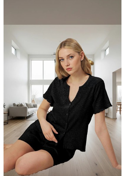 Melanj Kaşkorse Pijama Takımı Yaz Için Rahat ve Şık Seçkin Malzeme Özel Tasarım Kullanım fiyatları