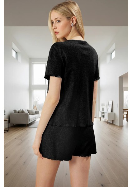 Melanj Kaşkorse Pijama Takımı Yaz Için Rahat ve Şık Seçkin Malzeme Özel Tasarım Kullanım modelleri