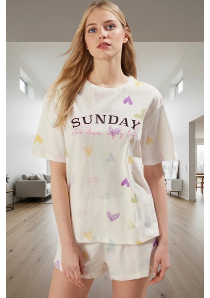 Kalpli Desenli Pamuk Pijama Takımı Yaz Için Ideal Rahatlık Zarifane Tasarım Modern Stil fiyatları