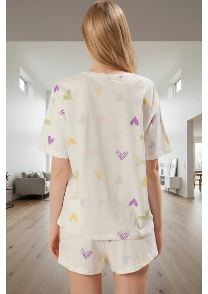 Kalpli Desenli Pamuk Pijama Takımı Yaz Için Ideal Rahatlık Zarifane Tasarım Modern Stil modelleri