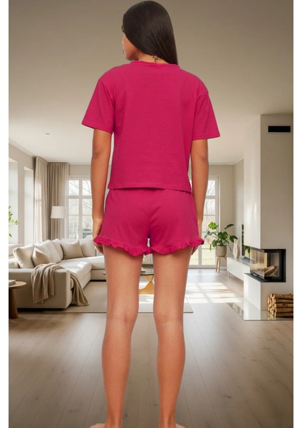 Pamuklu Nakışlı Şortlu Pijama Takımı Yazlık Rahatlık ve Şıklık Mükemmel Uyum Yüksek Kalite modelleri
