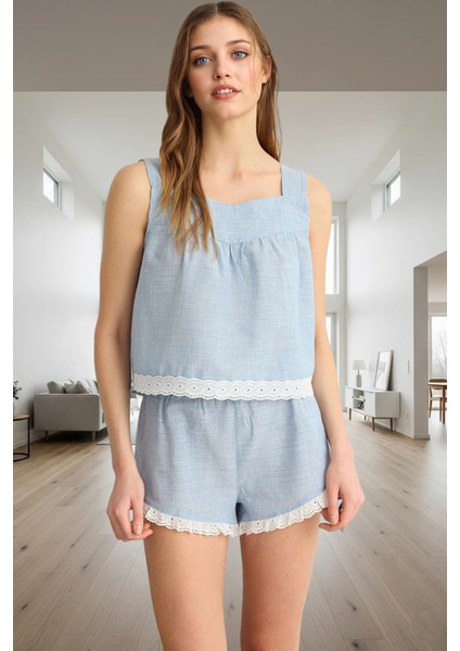 Nefes Alan Pamuklu Pijama Dantelli Boru Paça Şort Özenle Seçilmiş Trend Tasarım Rahat ve Şık fiyatları
