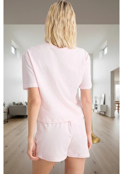 Rahat ve Şık %100 Pamuk Pijama Takımı Yaz Için Ideal 'good Night' Baskısı Zarifane Tasarım modelleri