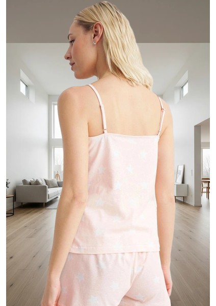 Rahat ve Şık Yıldız Desenli Pamuklu Pijama Takımı Atlet Şort Premium Kalite modelleri