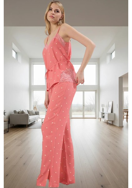 Ince Askılı Dantelli Shally Dokuma Pijama Takımı Uzun Ömürlü Premium Kalite Zarifane Tasarım fiyatları
