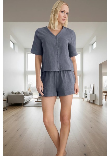 Rahatlık ve Şıklık Bir Arada Müslin Pijama Takımı Özel Tasarım Trend