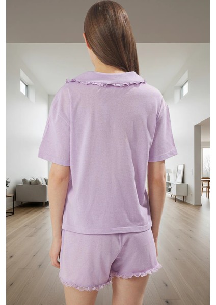 Pamuklu Viskon Süprem Hamile Pijama Dantelli Kısa Kollu Rahat ve Şık Kaliteli Işçilik