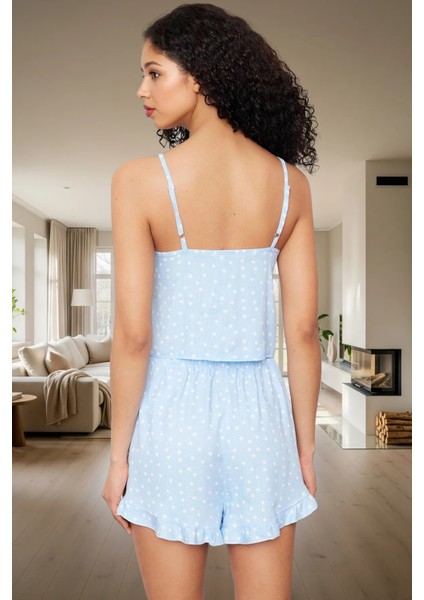 Yazlık Ince Askılı Fırfırlı Pijama Takımı %100 Viskoz Rahatlık Kaliteli Işçilik modelleri