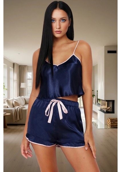 Rahat ve Şık Saten Pijama Takımı Yaz Aylarına Özel Mükemmel Uyum Görünüm Uzun Ömürlü fiyatları