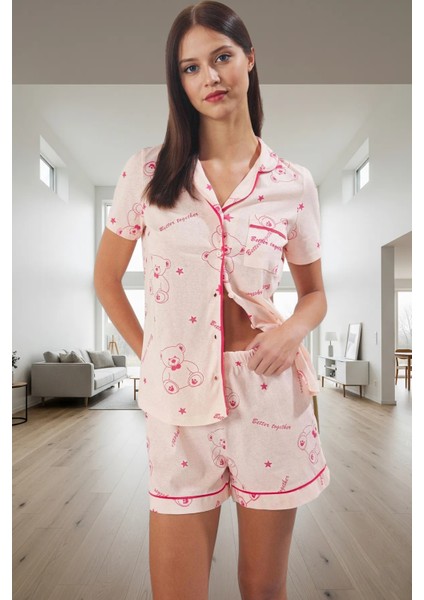 Rahat ve Şık Ayıcıklı Pijama Takımı Dayanıklı Malzeme Özenle Seçilmiş