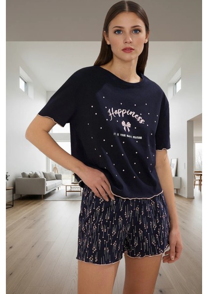 100 Pamuk Baby Overloklu Çilek Desenli Şortlu Pijama Takımı Yaz Için Şık Görünüm Seçkin Malzeme