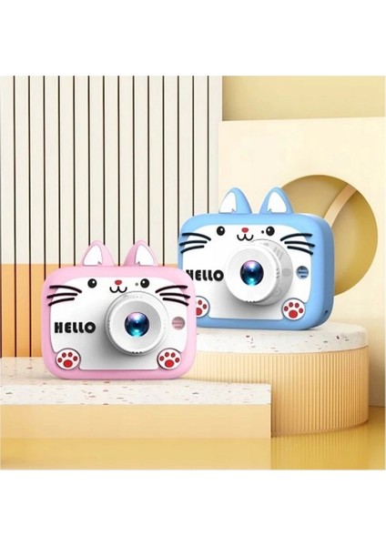 Hello Çocuk Dijital Fotoğraf Makinası 20 Mp Video Kaydedici 2.0 Inç Çift Kameralı KS-102 fırsatları