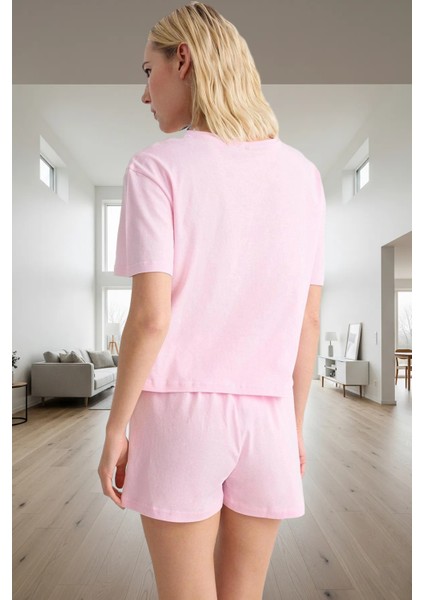 Ayıcıklı Pijama Takımı %100 Pamuk Kısa Kollu Rahat Kalıp Yazlık Uzun Ömürlü Konforlu Kesim modelleri