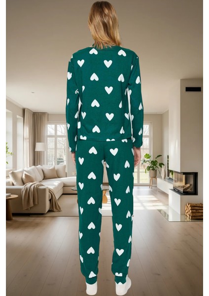 Pamuklu Kalpli Pijama Takımı Regular Kalıp Uzun Kollu Kışlık 2'li Konforlu Kesim fiyatları