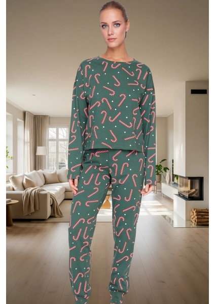 Rahat Yılbaşı Pijama Takımı %100 Pamuk Uzun Kollu Regular Kalıp Profesyonel Görünüm Yüksek Kalite fiyatları