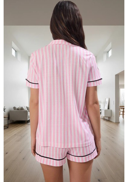 Rahatlık ve Şıklık Çizgili Örme Pijama Takımı Yüksek Kalite Trend Tasarım Seçkin Malzeme fiyatları