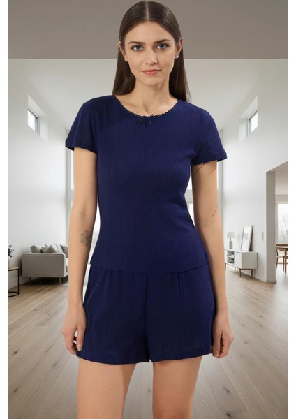 Rahat Kesim %100 Pamuk Kaşkorse Pijama Takımı Modern Stil Özenle Seçilmiş Günlük Kullanım Için