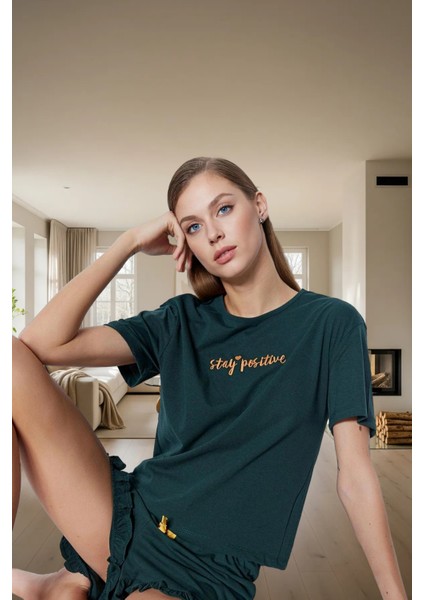 Regular Kalıp %100 Pamuk Nakışlı Homewear Pijama Takımı Rahat Kullanım Modern Stil Premium Kalite fiyatları