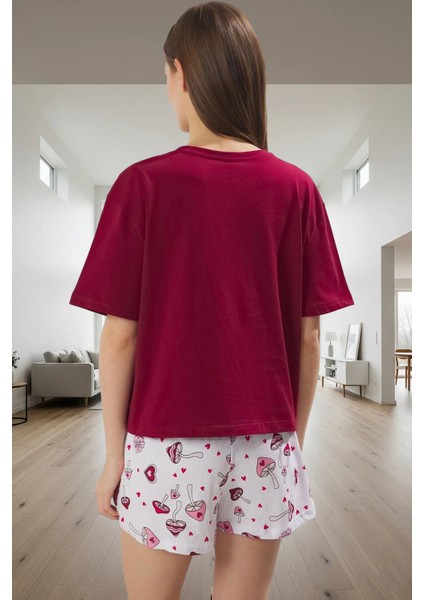 Mantar Desenli Pamuklu Pijama Takımı Rahat ve Şık Uyku Görünüm Modern Stil modelleri