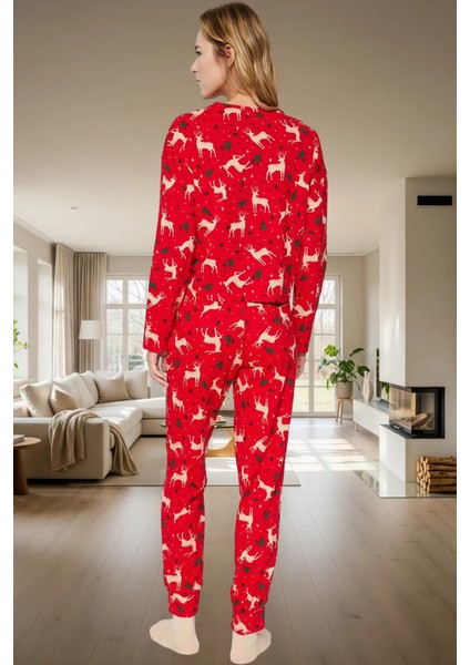 Rahat Yılbaşı Pijama Takımı %100 Pamuk Uzun Kollu Regular Kalıp Profesyonel Görünüm Yüksek Kalite modelleri