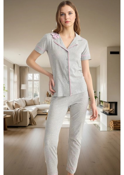 Pamuklu Kuzu Baskılı Pijama Takımı Regular Kalıp Uzun Paça Ömürlü Özel Tasarım fiyatları