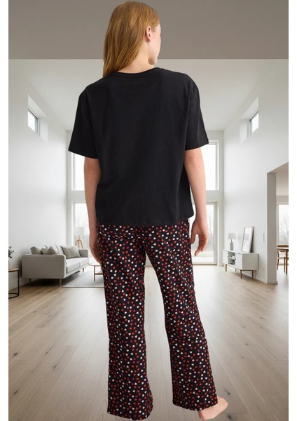 Kalpli Homewear Pijama Takımı %100 Pamuk 2'li Set Uzun Ömürlü Rahat Kullanım Özenle Seçilmiş modelleri