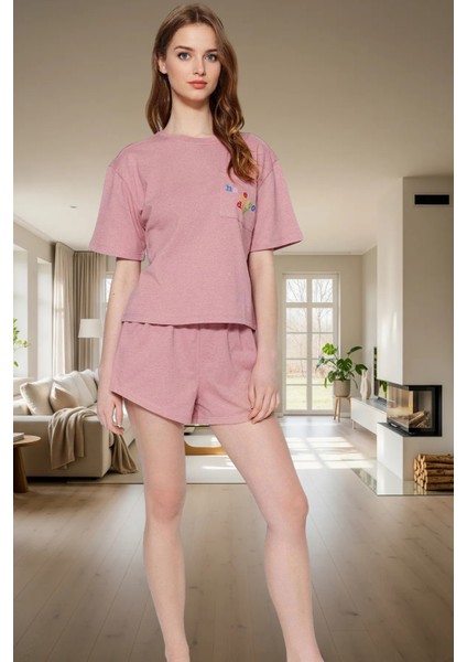 Yazlık Pamuklu Pijama Takımı Kısa Kollu Regular Kalıp Kaliteli Işçilik Modern Stil modelleri