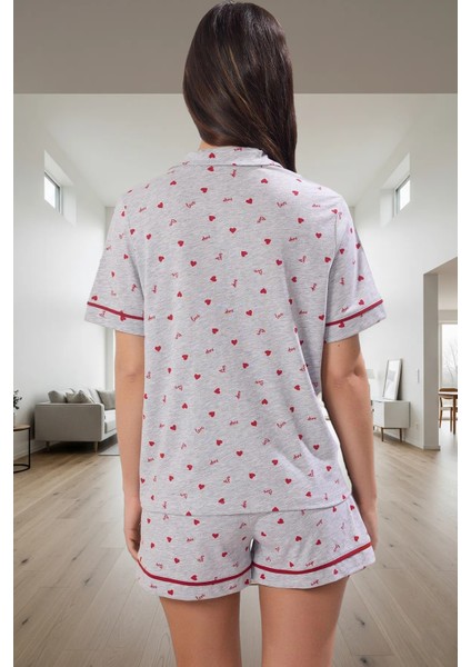 Kalpli Desenli %100 Pamuk Örme Pijama Takımı Rahat Şık Yazlık Kullanım Özel Tasarım modelleri