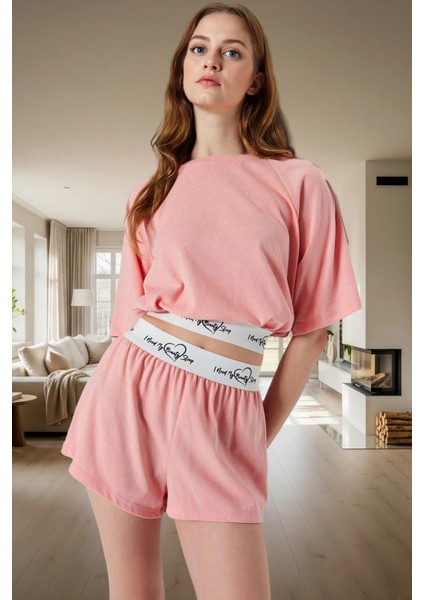 2'li Pamuklu Pijama Takımı Lastikli Şort ve Tişört Yazlık Yüksek Kalite Rahat Şık modelleri
