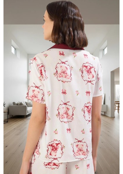 100 Viskoz Shally Dokuma Regular Kalıp Çok Pijama Takımı Rahat Kullanım Zarifane Tasarım modelleri