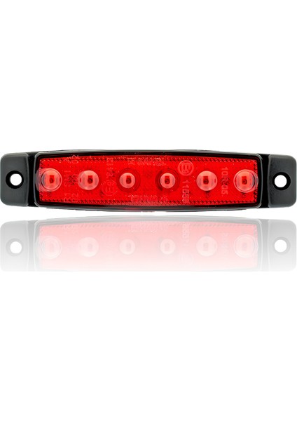 12V 6 Ledli Kırmızı Ince Dizayn Side Marker Su Geçirmez Parmak Lamba