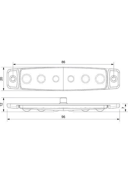 12V 6 Ledli Sarı Ince Dizayn Side Marker Su Geçirmez Parmak Lamba fiyatları