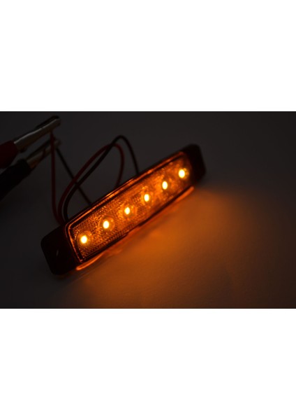 12V 6 Ledli Sarı Ince Dizayn Side Marker Su Geçirmez Parmak Lamba fırsatları