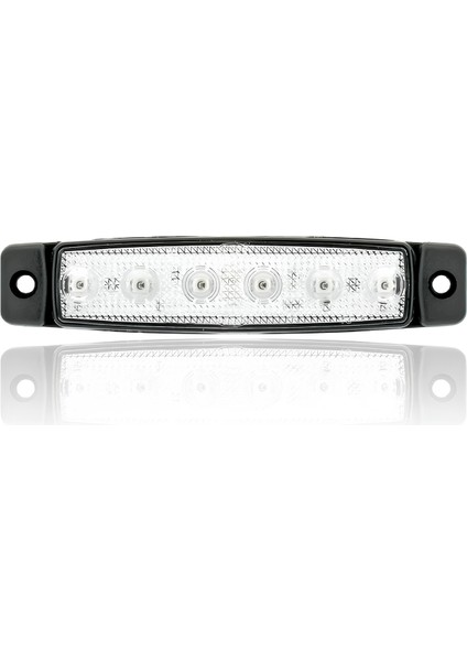 12V 6 Ledli Beyaz Ince Dizayn Side Marker Su Geçirmez Parmak Lamba