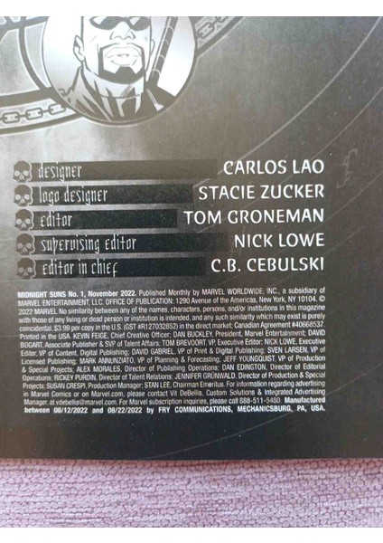 Midnight Suns #1 (2022) David Nakayama Kapak / Luigi Zagaria Kalemler / Ethan Sacks Hikayesi / Midnight Suns'ın 1. Takım Bölüm 1: Güneşlerin Yükselişi Gece Yarısı Güneşlerinin Yükselişi! 34 Sayfa indirimleri