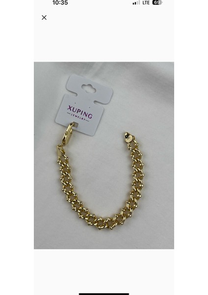 14 K Altın Rengi Vip Seri Bileklik 19 cm modelleri