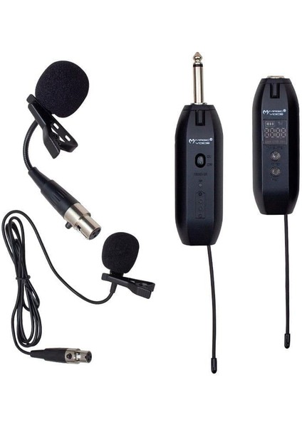 MV-19589 Uhf Yaka Tipi Enstrüman Ikili Mikrofon Set