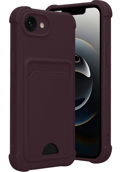 Apple Iphone 16E Kelvin Kartvizitli Silikon - Derin Mor Arbkd