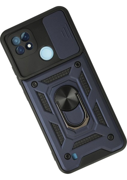 Realme C21 Kılıf Pars Lens Yüzüklü Silikon - Lacivert Arbkd fiyatları
