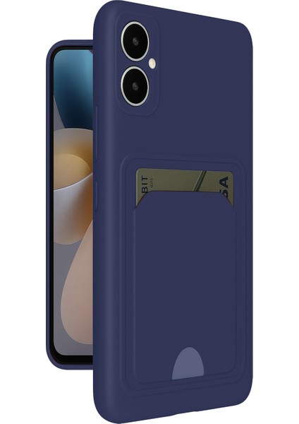 Samsung Galaxy A05 Kelvin Kartvizitli Silikon - Lacivert Arbkd