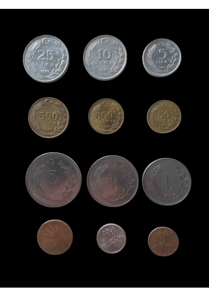 Koleksiyon Madeni Para Nostalji Para Seti Koleksiyon Başlangıç Setleri Antika Darpane Hobi Hediye