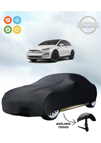 Tesla 2023 Model x Elektrikli Araba Brandası, Oto Branda Alttan Bağlantı Tokalı Siyah