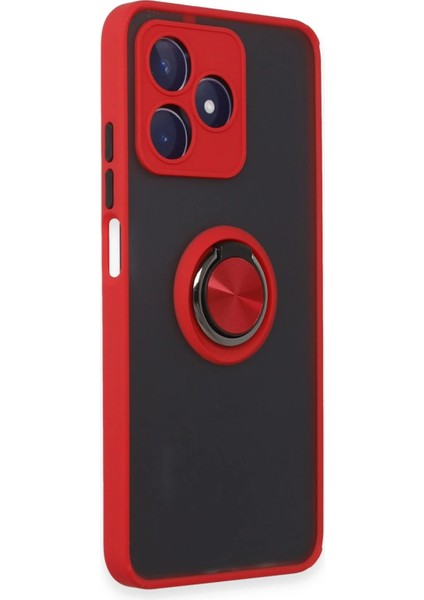 Realme C53 Kılıf Montreal Yüzüklü Silikon Kapak - Kırmızı Svlrs fiyatları