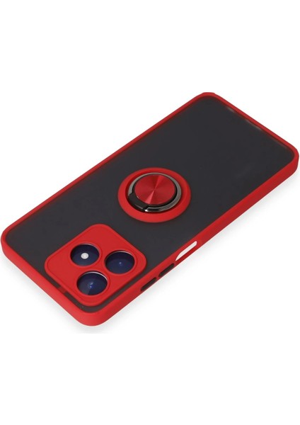Realme C53 Kılıf Montreal Yüzüklü Silikon Kapak - Kırmızı Svlrs fırsatları