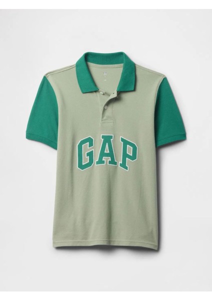 Erkek Çocuk Gap Logo Polo Yaka Yeşil Tişört 708502000 fiyatları