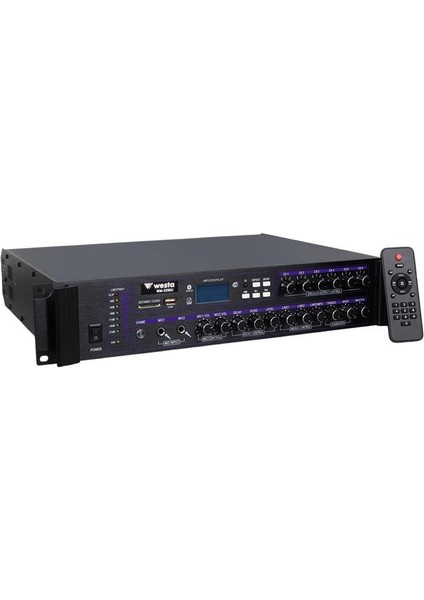 WM-2250U 250 Watt 100 Volt Usb-Sd-Bluetooth 6 Bölgeli Trafolu Mixer Anfi