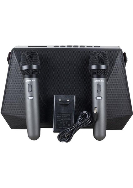 SL-3A Iki El Mikrofonlu Kumandalı Usb/sd/bt Portatif Hoparlör