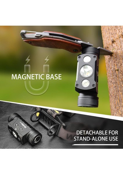 HD50 LED Kafa Lambası, 4000 Lümen, Şarjlı Kafa Lambası, Kafa Fener, 9 Parlaklık Modu, Su Geçirmez LED Fener modelleri