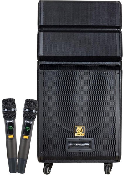 SL-1612B Iki El Mikrofonlu-Kumandalı Usb/sd/bt/fm Taşınabilir Hoparlör
